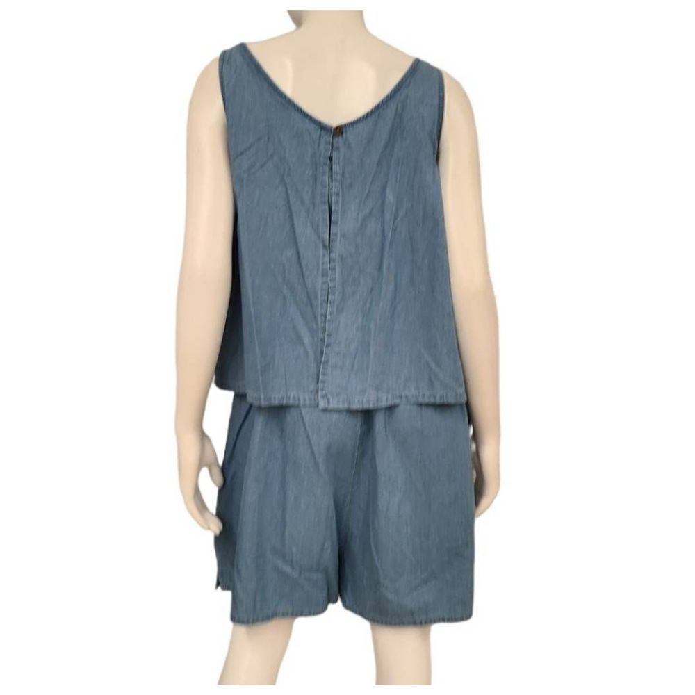 NWT Old Navy Chambray Aztec Print Romper 2X - Picture 4 of 5